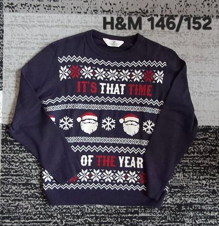 Pulóvrik it's that time "vianočný", h&m,146
