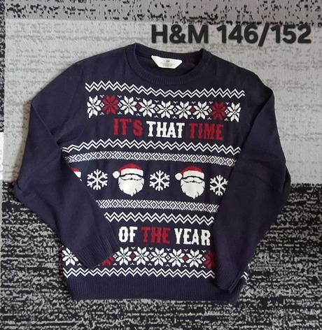 Pulóvrik it's that time "vianočný", h&m,146