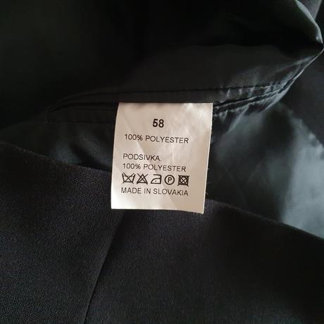 Čierne sako xxl, 58