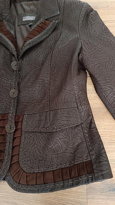 Kabátik z pravej kože, s