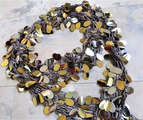 Spoločenská trblietavá šatka na krk/šálik, 