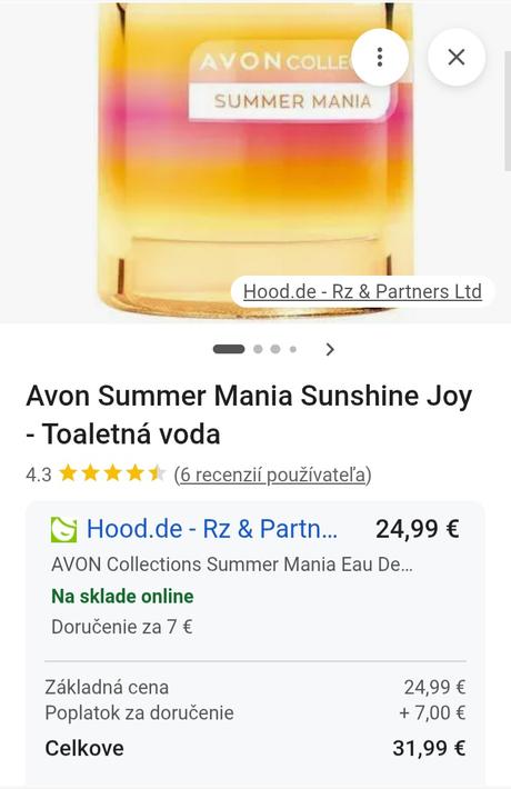 Avon summer mania sunshine joy, 