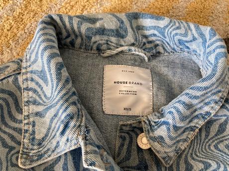 Vzorovaná riflová bunda xs/s, house,xs