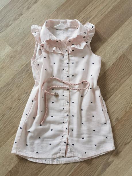 Šaty /tunika so srdiečkami, h&m,116