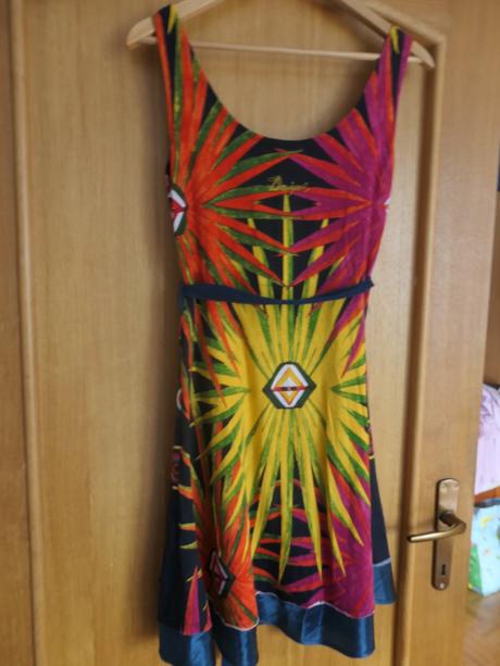 Desigual original nadherne pestrofarebne saty l, desigual,l