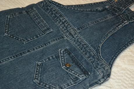 Perfektna stylova riflova suknicka na traky na3-5r, 104