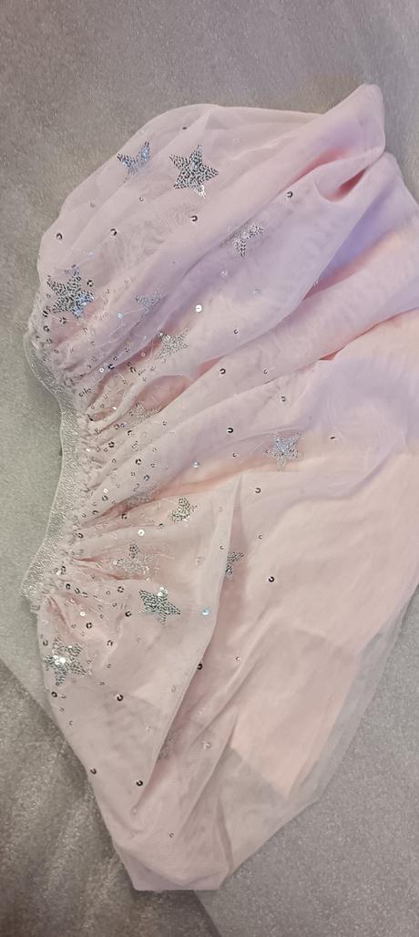 Ružová trblietavá suknička, 128