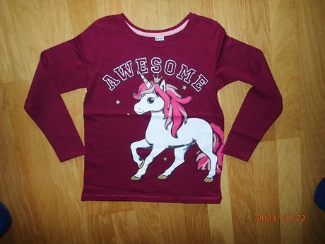 Bordové tričko, takko,128