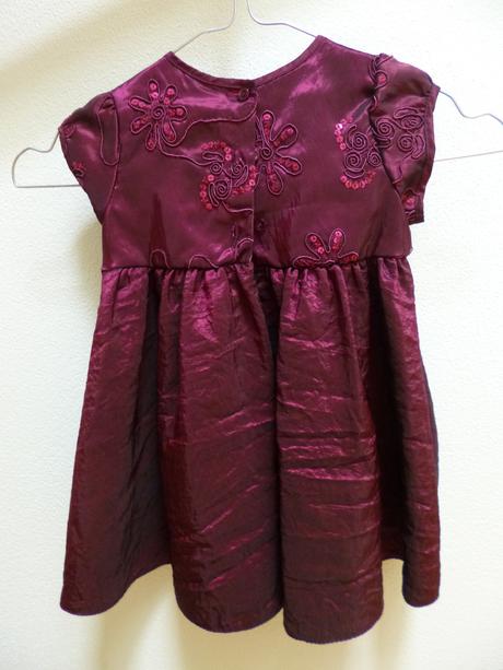 Slávnostné bordové šaty, george,80