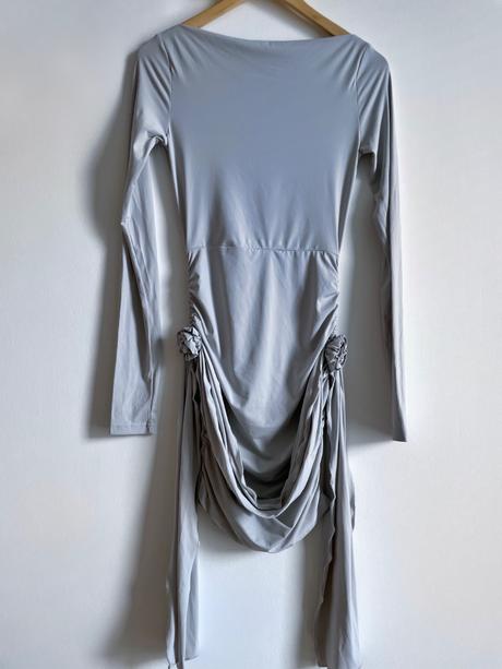 Lioness koktejlové minišaty sivomodré xs 34, xs