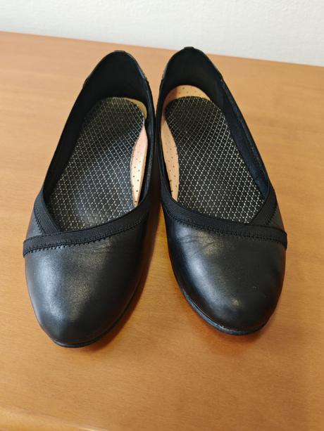 Kožené balerinky s ortopedickou vlozkou, 38