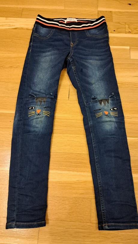 Slim fit rifle s mačičkami, lindex,128