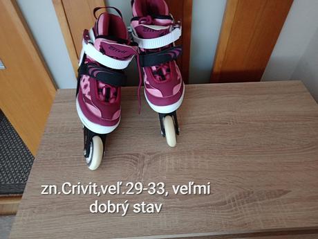 Dievč. rastúce kolieskové korčule crivit veľ.29-33, crivit,29