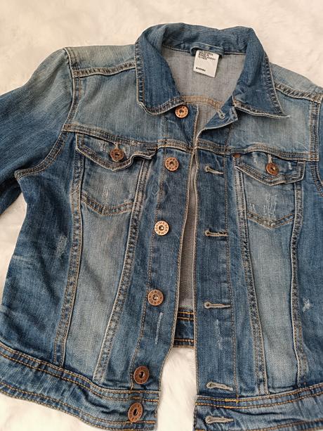 Rifľová bunda., h&m,xs