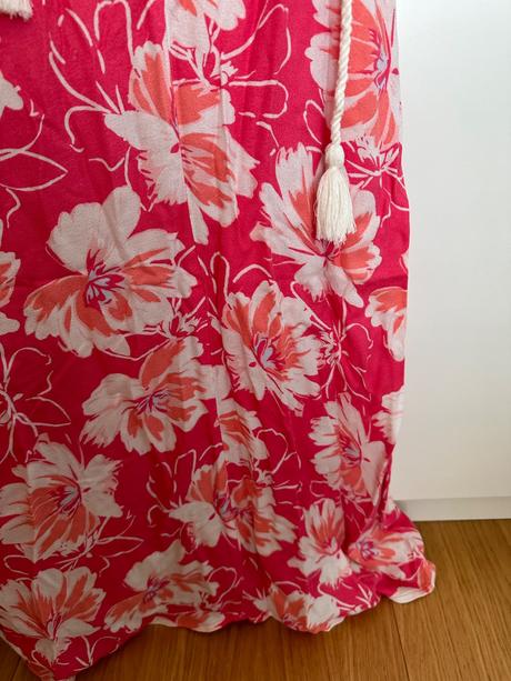 Hollister ružové kvetinkove letné saty xs, hollister,xs