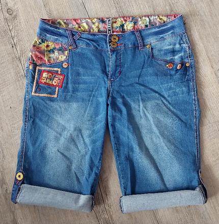 Rifľové kraťasy - roll-upky, bonprix,40