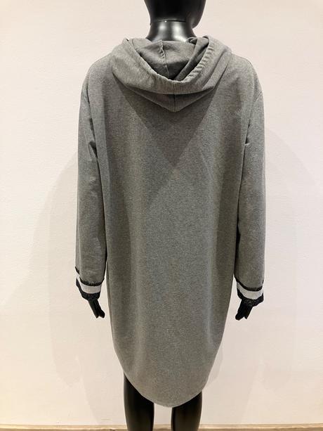 Dámske mikinové šaty s kapucňou a nápisom, xl