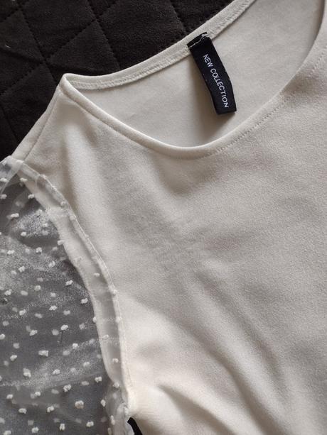 Biele body s puff rukávmi, m