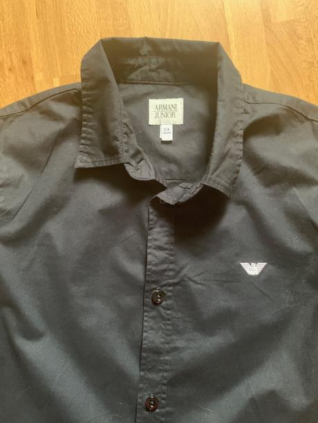 Armani junior čierna chlapčenská košeľa, armani,152
