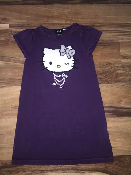 Pletené šaty hello kitty, h&m,122