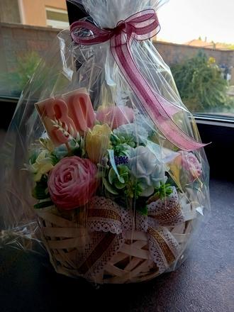 Mydlová kytička k 30tke,