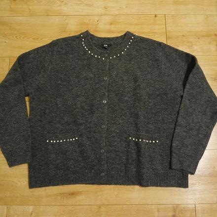 Elegantný svetrík/kardigán s kamienkami, c&a,xl