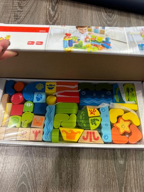 Hape - drevene kocky morsky svet,