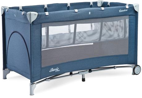 Caretero cestovná postieľka basic plus navy, šírka (cm): 60,dĺžka (cm): 120