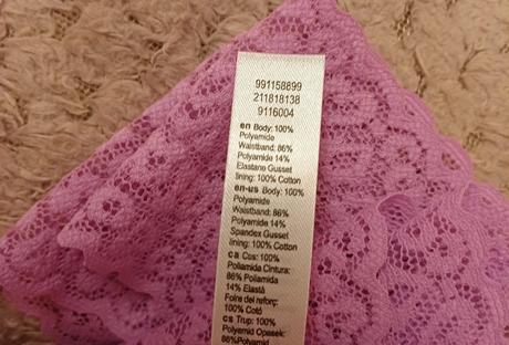 2 ks čipkované tangá nohavičky, l / m