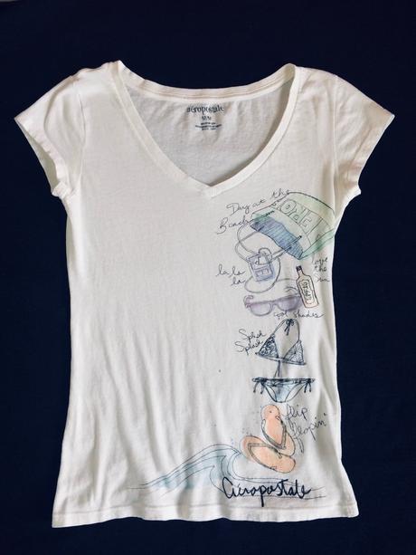 Aeropostale biele tričko vel.s-m, aeropostale,s