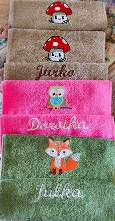 Vyšívané uteráčiky s menom podľa želania, 