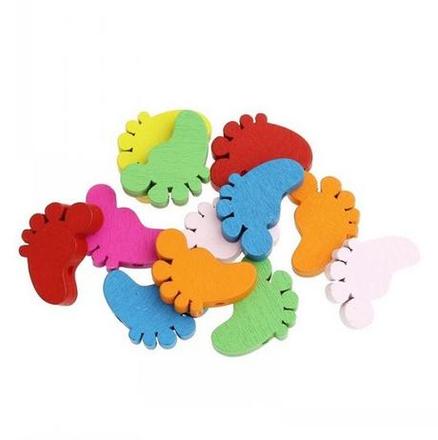 Drevená korálka nožička 21x18 mm, 