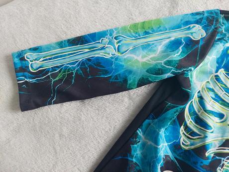 Kostra v tme svietiaci karnevalový kostým veľ.98,