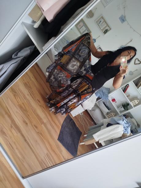 Extravagantná sukňa maxi, h&m,xl