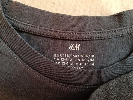 3 tričká s krátkym rukávom, h&m,158