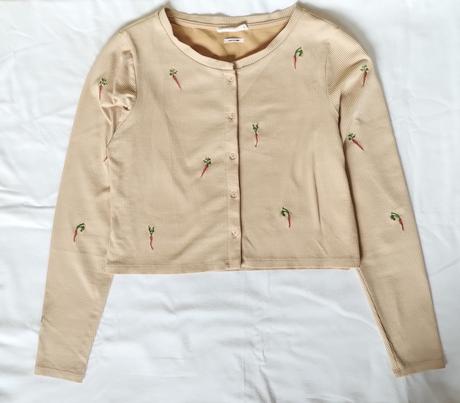 Butter yellow kardigán s mrkvami, reserved,s