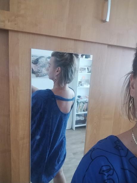 Bavlnené šaty s netopiérymi rukávmi, 48