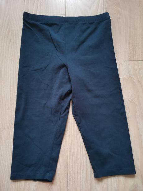 Biele a modré 3/4 legíny z organickej bavlny, tchibo,140