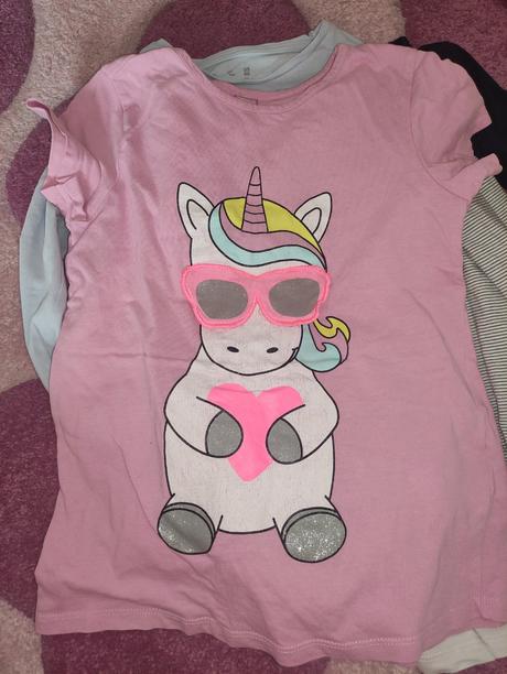 Tričká dlhý rukáv 5pack plus darček, h&m,122