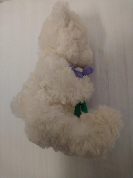 Plyšový maslový medveď s kvetmi, best mum, 24 cm,