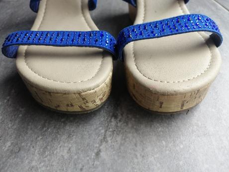 Sandálky kráľovská modrá v35, zapínanie na suchý z, 35