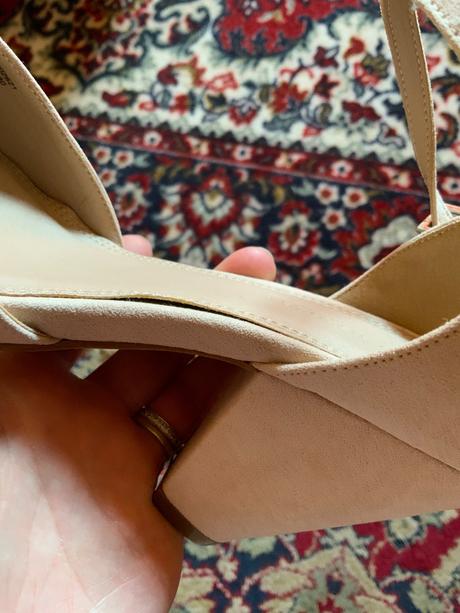 Nude krémové béžové lodičky sandále asos, 36