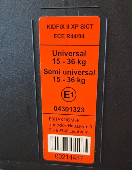 Britax romer kidfix ii xp sict, britax