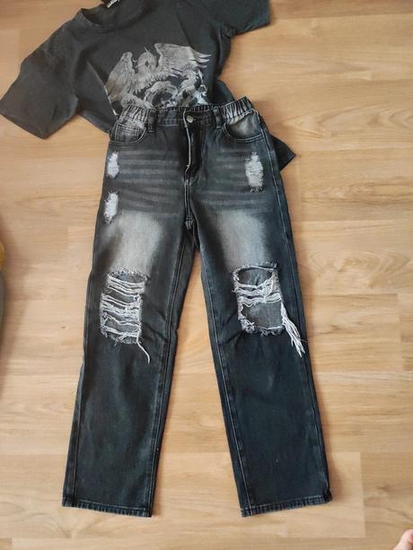 Dievčenské rifle shein veľ 10/11r., 140