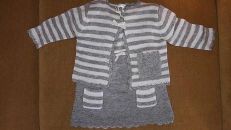 Krásny set - šaty a svetrík, f&f,68
