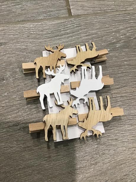 Vianočná dekorácia- štipce so sobmi, 