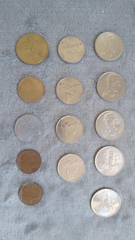 Minca koruna peniaze staré slovenské halier, 