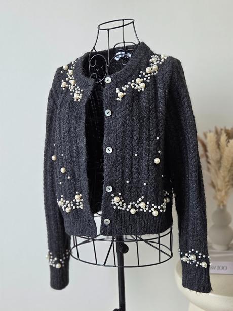 Zara svetrík s perličkami s, zara,s