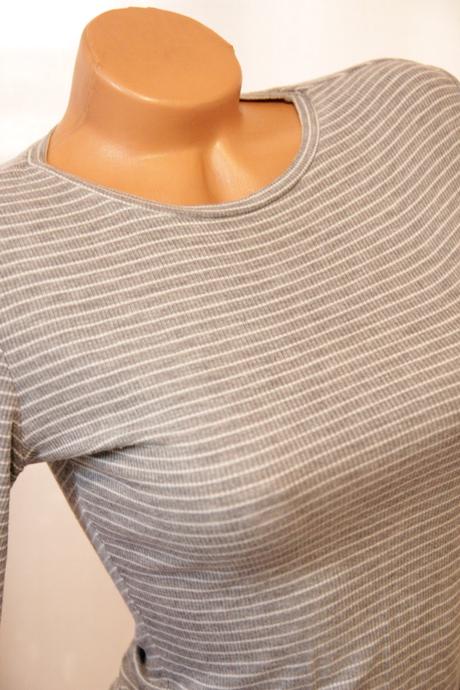 Šedo biele body tričko, s, s