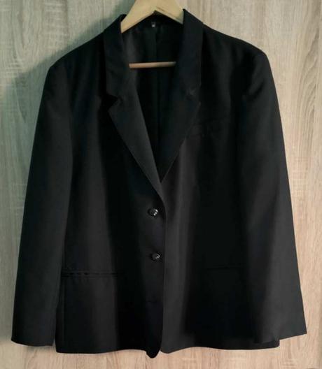Čierne klasické sako, v. 46/xl max. 2xl, xxl